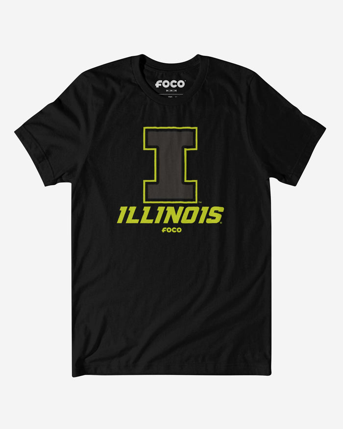 Illinois Fighting Illini Highlight Reel T-Shirt FOCO Black/Volt S - FOCO.com