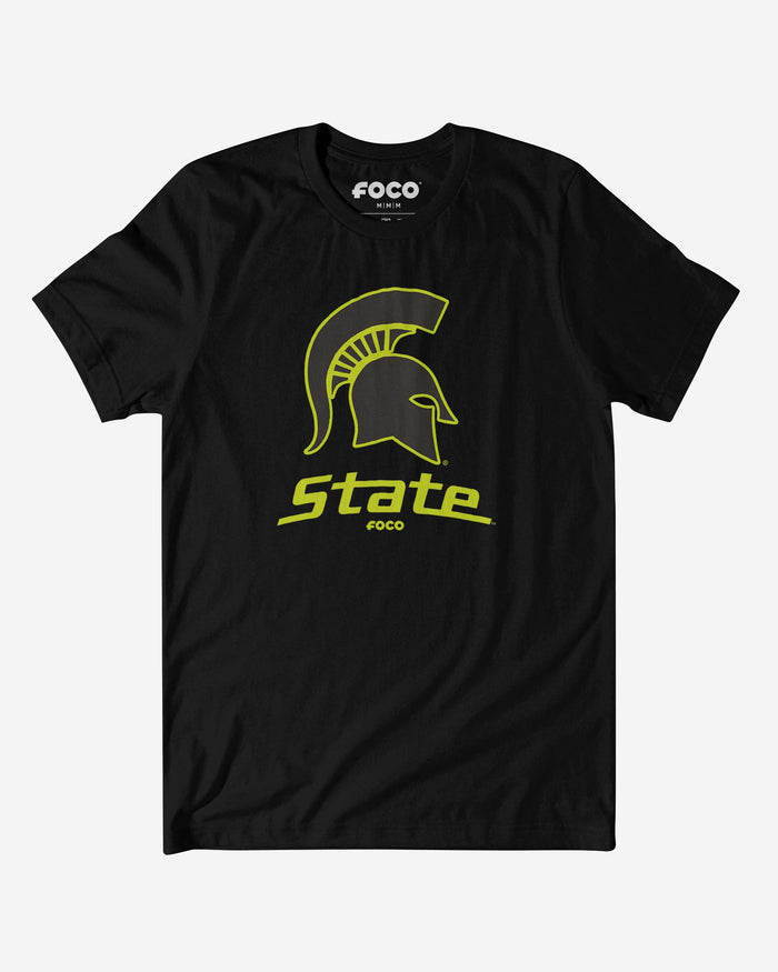 Michigan State Spartans Highlight Reel T-Shirt FOCO Black/Volt S - FOCO.com