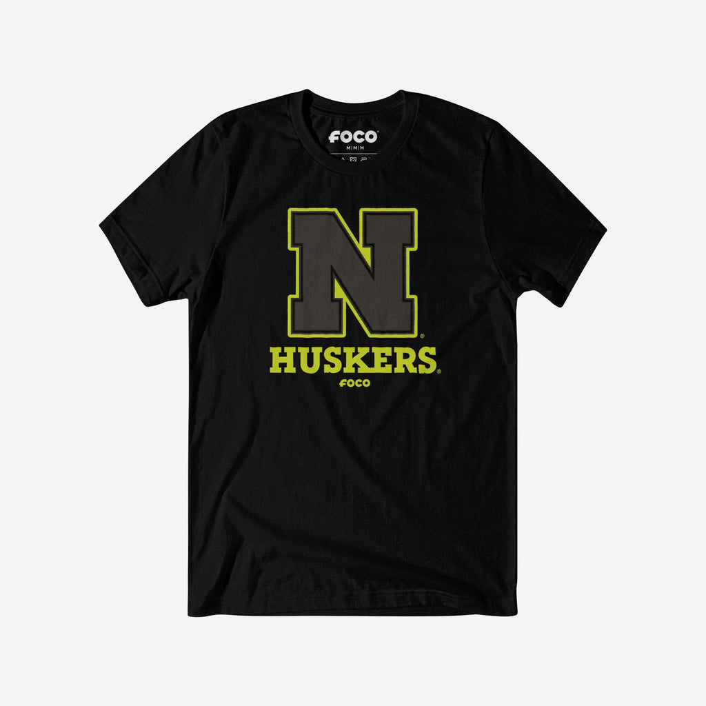 Nebraska Cornhuskers Highlight Reel T-Shirt FOCO Black/Volt S - FOCO.com