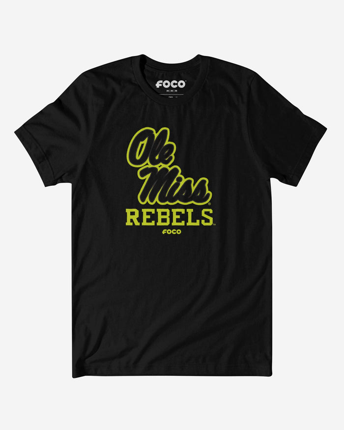 Ole Miss Rebels Highlight Reel T-Shirt FOCO Black/Volt S - FOCO.com