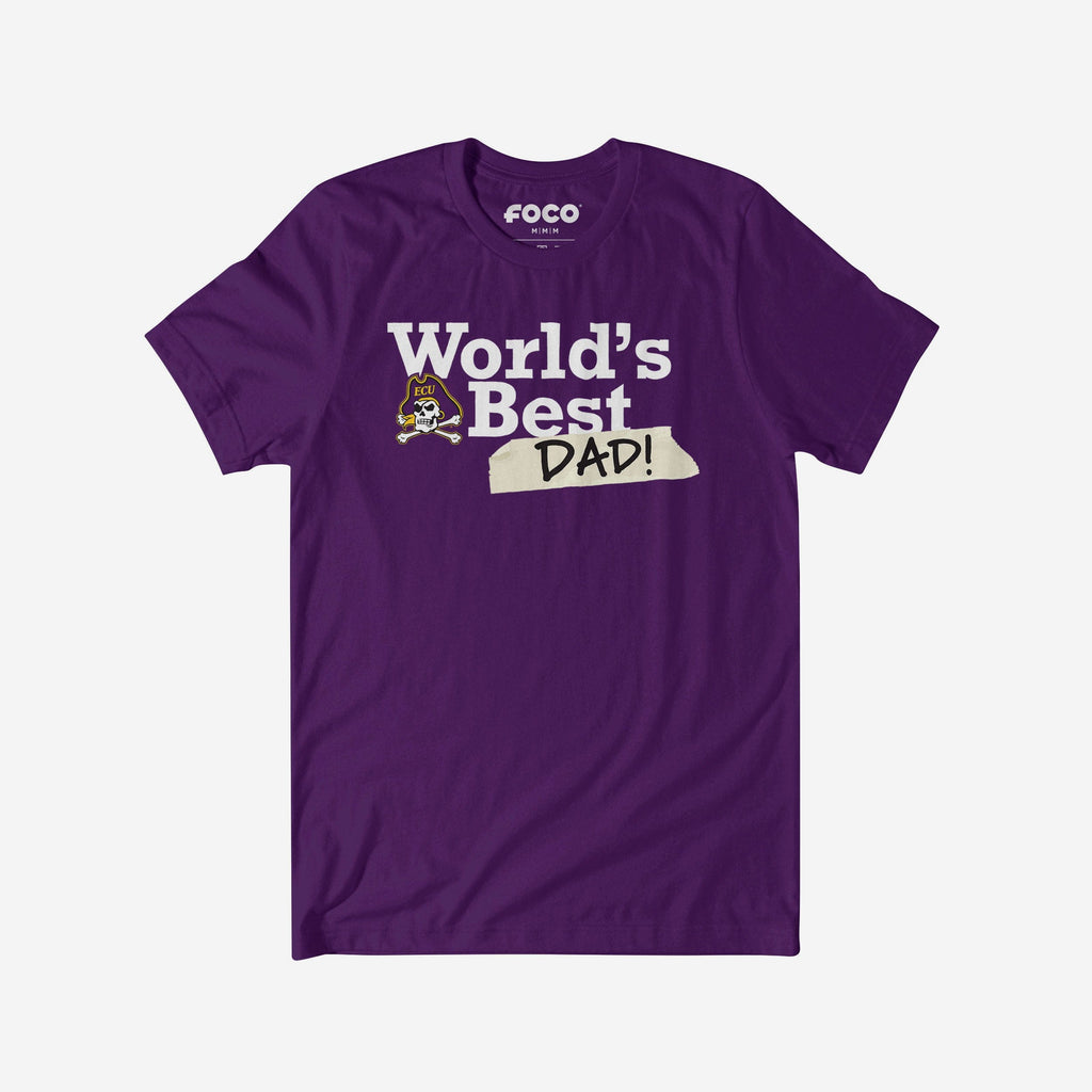 East Carolina Pirates World's Best Dad T-Shirt FOCO S - FOCO.com