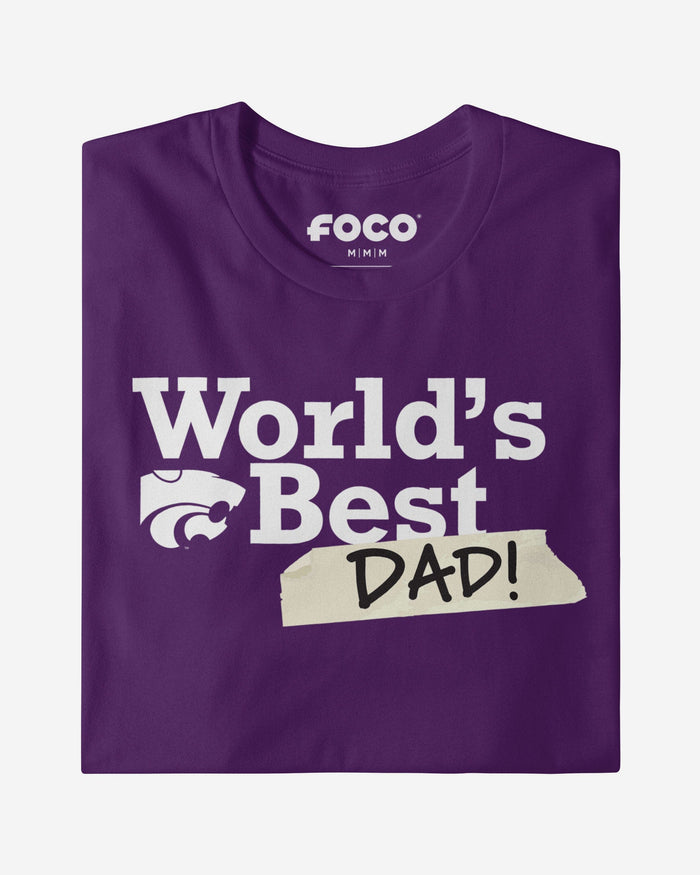 Kansas State Wildcats World's Best Dad T-Shirt FOCO - FOCO.com