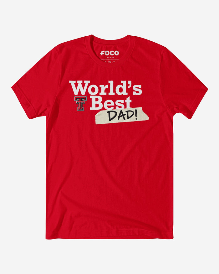 Texas Tech Red Raiders World's Best Dad T-Shirt FOCO S - FOCO.com