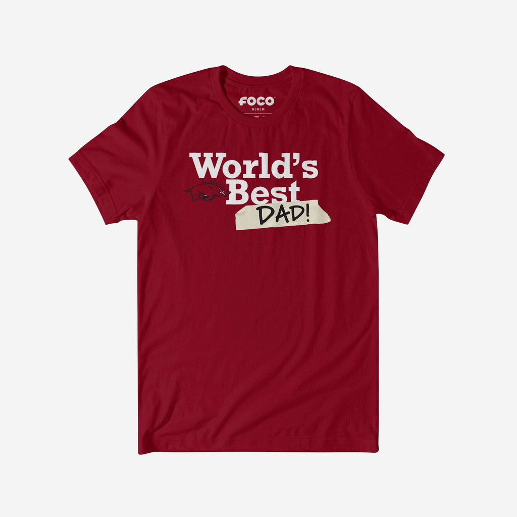 Arkansas Razorbacks World's Best Dad T-Shirt FOCO S - FOCO.com