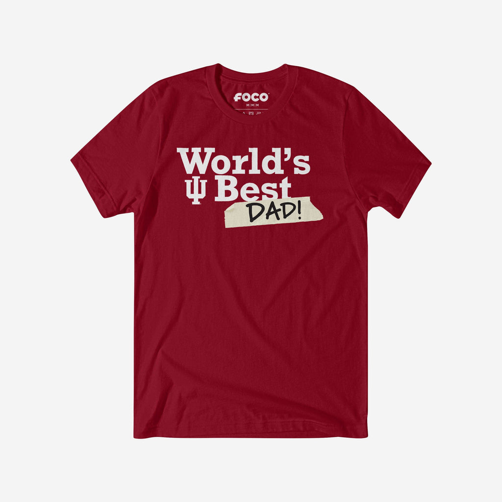 Indiana Hoosiers World's Best Dad T-Shirt FOCO S - FOCO.com