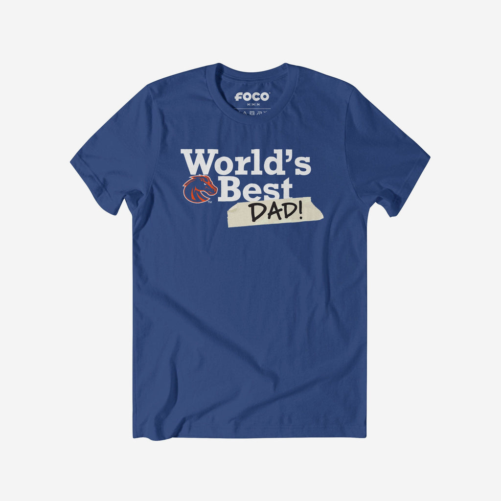 Boise State Broncos World's Best Dad T-Shirt FOCO S - FOCO.com
