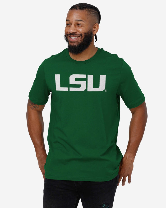 LSU Tigers White Logo T-Shirt FOCO - FOCO.com