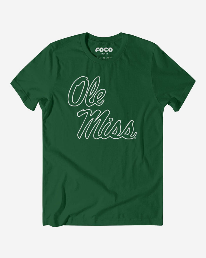 Ole Miss Rebels White Logo T-Shirt FOCO S - FOCO.com