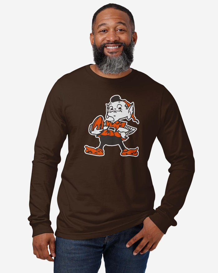 Cleveland Browns 1959 Retro Logo Long Sleeve T-Shirt FOCO - FOCO.com