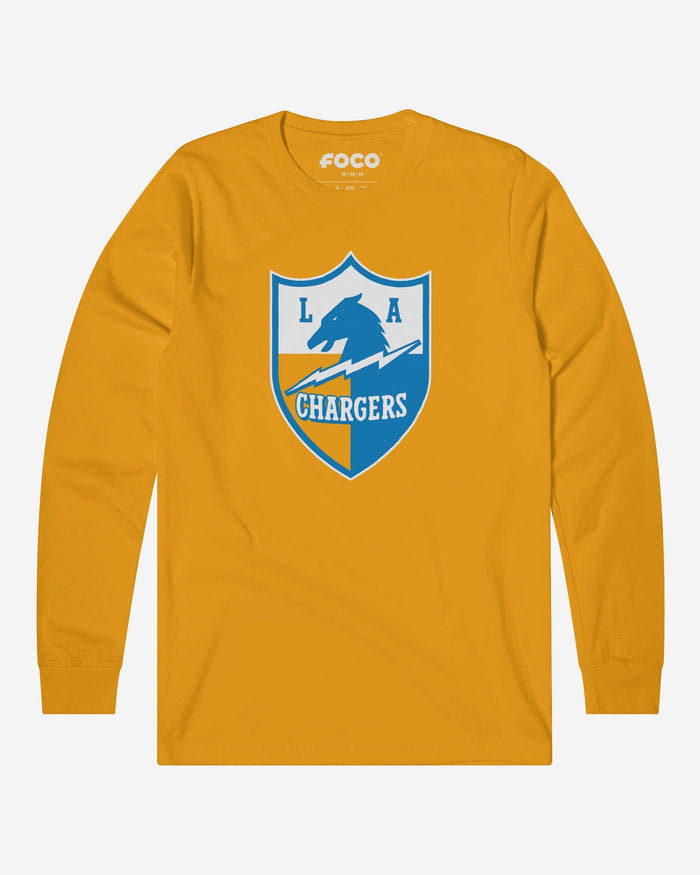 Los Angeles Chargers 1961 Retro Logo Long Sleeve T-Shirt FOCO Gold S - FOCO.com