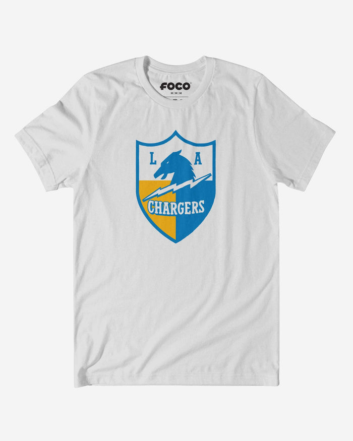 Los Angeles Chargers 1961 Retro Logo T-Shirt FOCO White S - FOCO.com