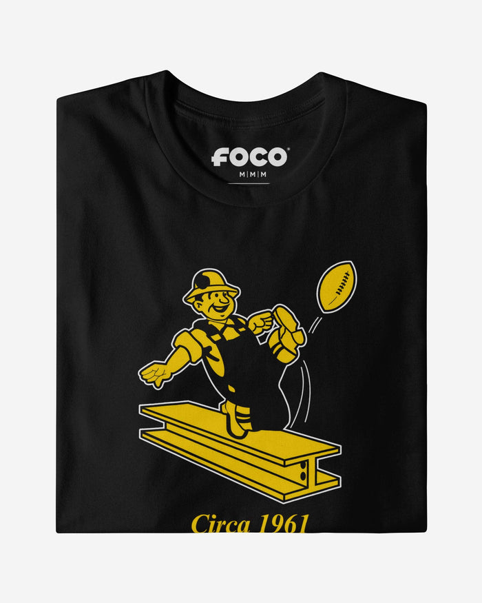 Pittsburgh Steelers 1962 Retro Logo Long Sleeve T-Shirt FOCO - FOCO.com