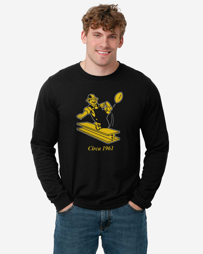 Pittsburgh Steelers 1962 Retro Logo Long Sleeve T-Shirt FOCO - FOCO.com