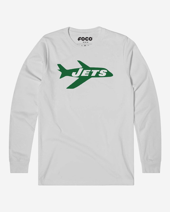 New York Jets 1963 Retro Logo Long Sleeve T-Shirt FOCO White S - FOCO.com