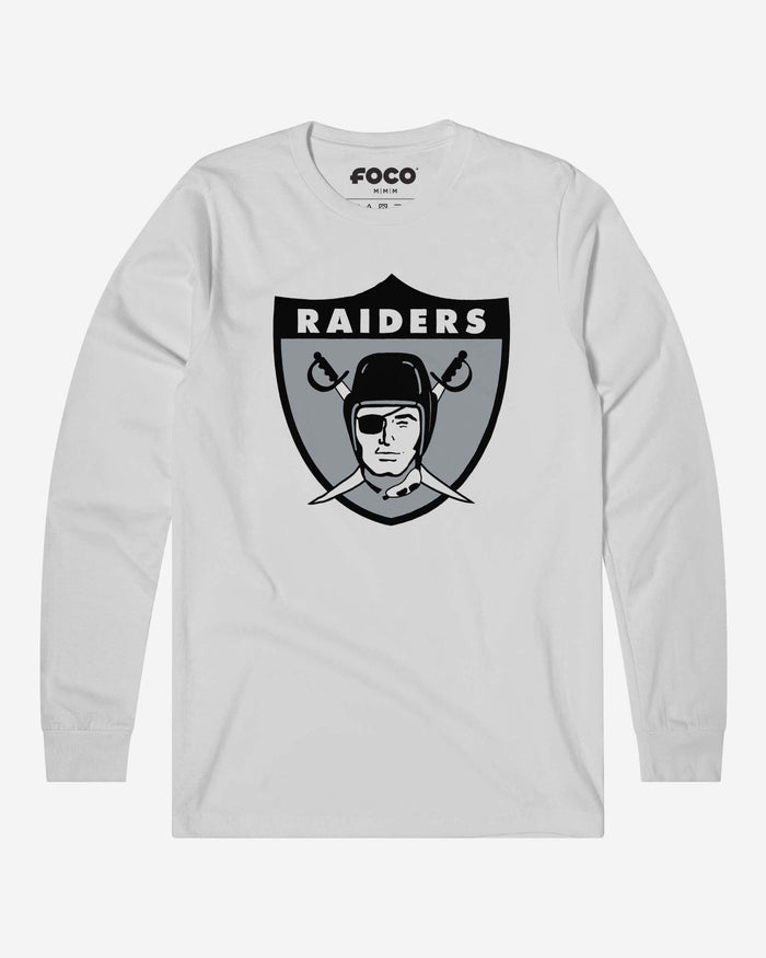 Las Vegas Raiders 1963 Retro Logo Long Sleeve T-Shirt FOCO White S - FOCO.com