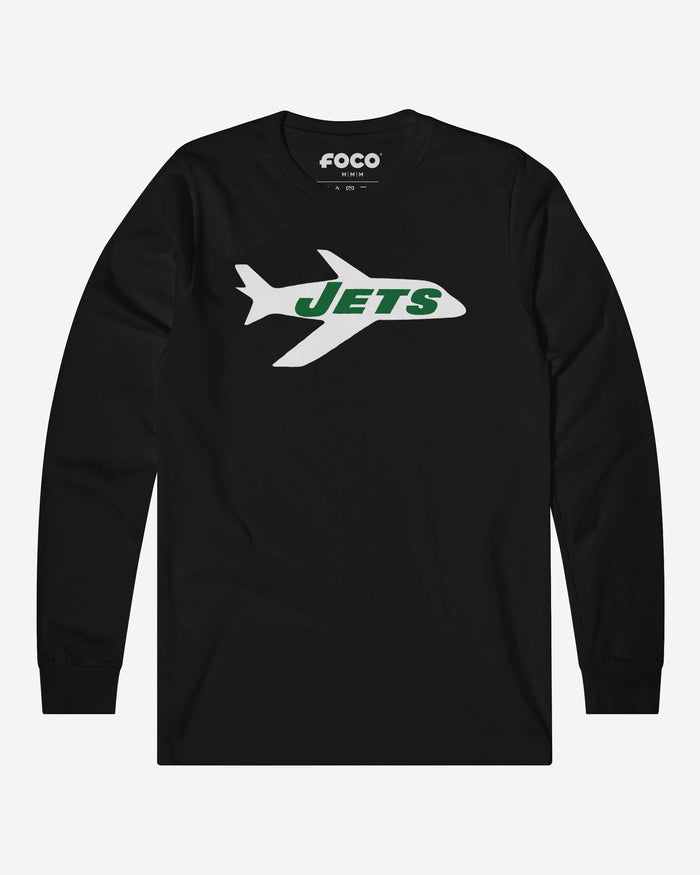 New York Jets 1963 Retro Logo Long Sleeve T-Shirt FOCO Black S - FOCO.com