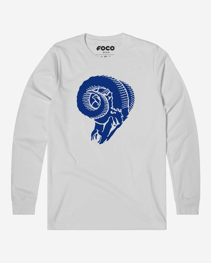 Los Angeles Rams 1966 Retro Logo Long Sleeve T-Shirt FOCO White S - FOCO.com