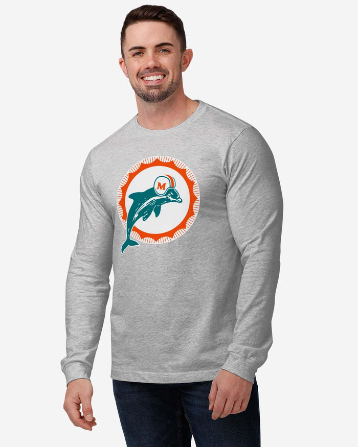Miami Dolphins 1966 Retro Logo Long Sleeve T-Shirt FOCO - FOCO.com