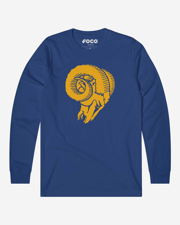 Los Angeles Rams 1966 Retro Logo Long Sleeve T-Shirt FOCO True Royal S - FOCO.com