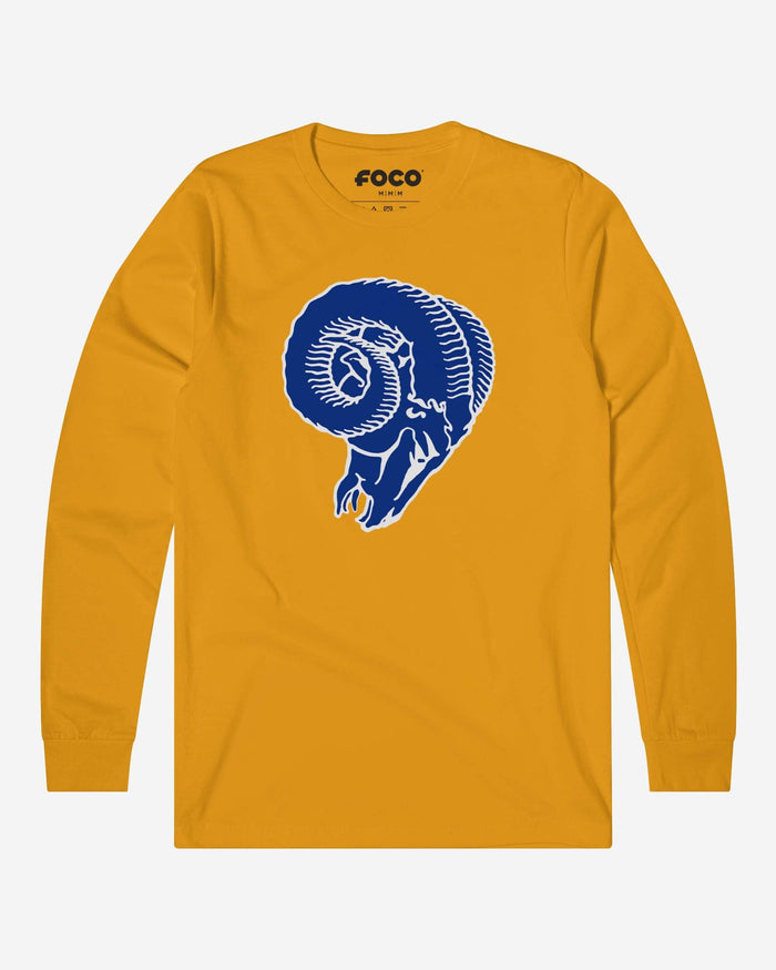 Los Angeles Rams 1966 Retro Logo Long Sleeve T-Shirt FOCO Gold S - FOCO.com