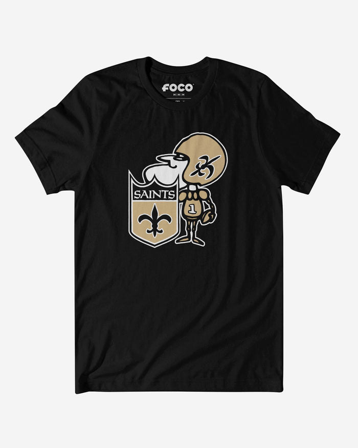 New Orleans Saints 1967 Retro Logo T-Shirt FOCO S - FOCO.com