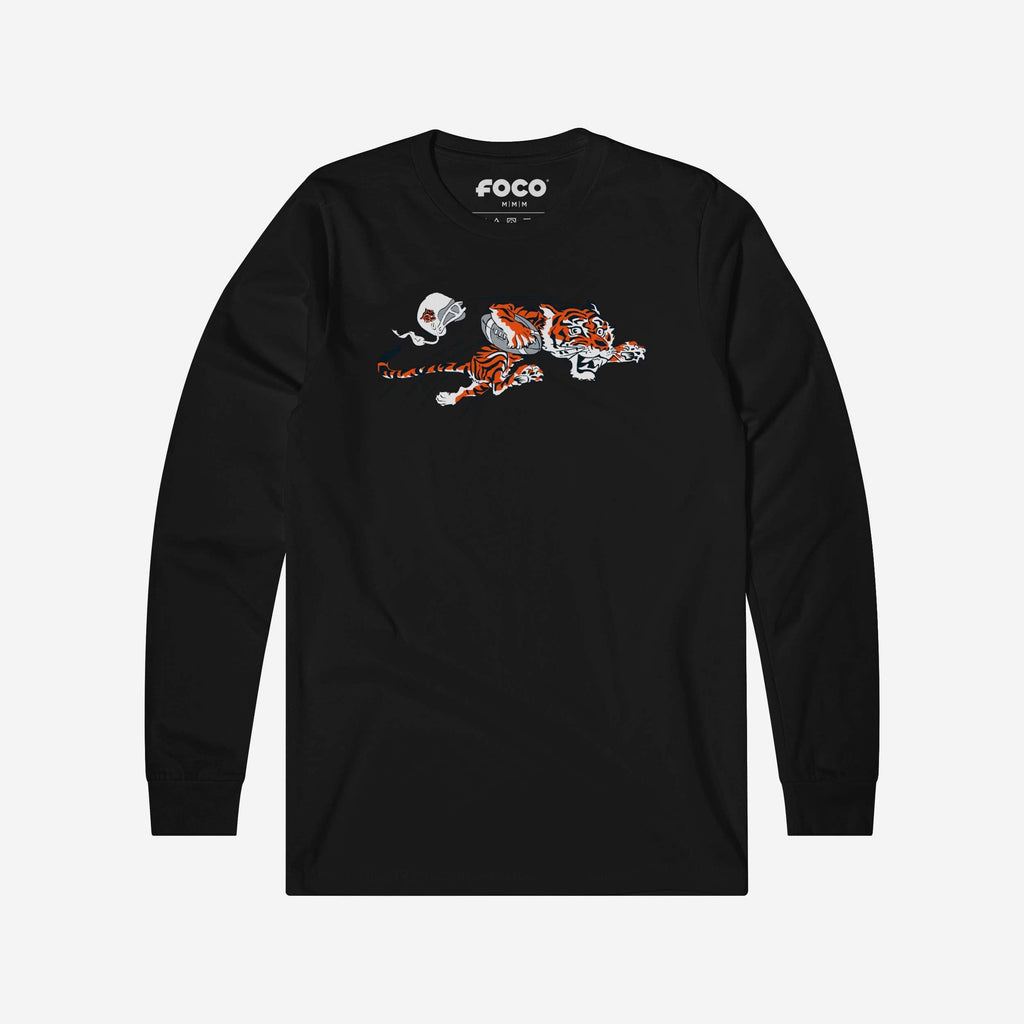 Cincinnati Bengals 1968 Retro Logo Long Sleeve T-Shirt FOCO Black S - FOCO.com