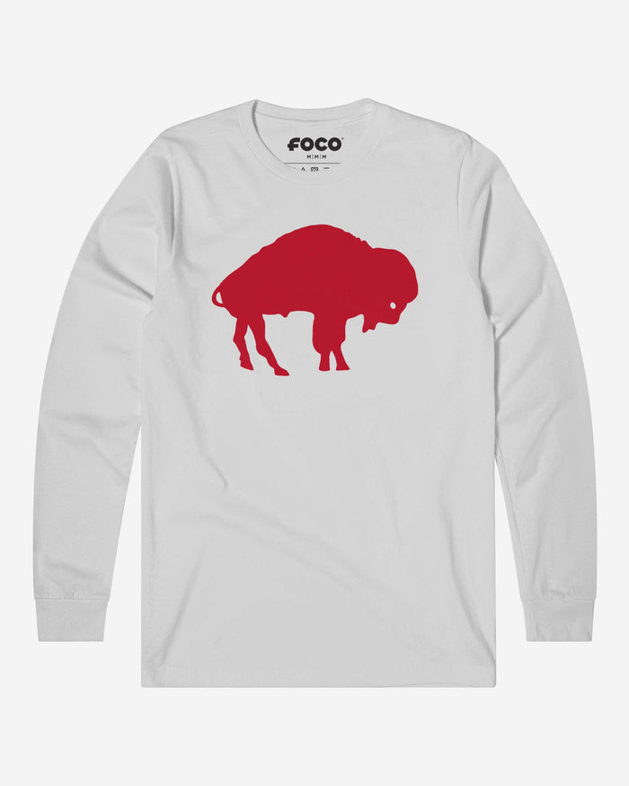 Buffalo Bills 1970 Retro Logo Long Sleeve T-Shirt FOCO White S - FOCO.com