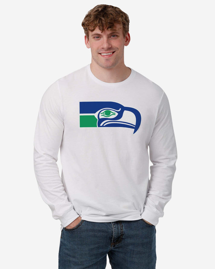 Seattle Seahawks 1976 Retro Logo Long Sleeve T-Shirt FOCO - FOCO.com