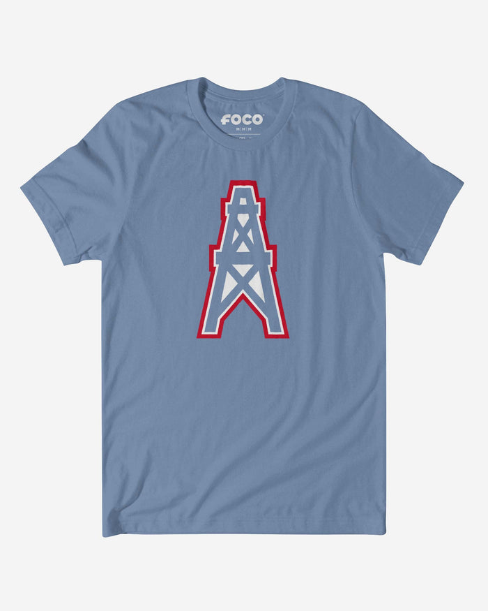 Houston Oilers 1980 Retro Logo T-Shirt FOCO Carolina Blue S - FOCO.com