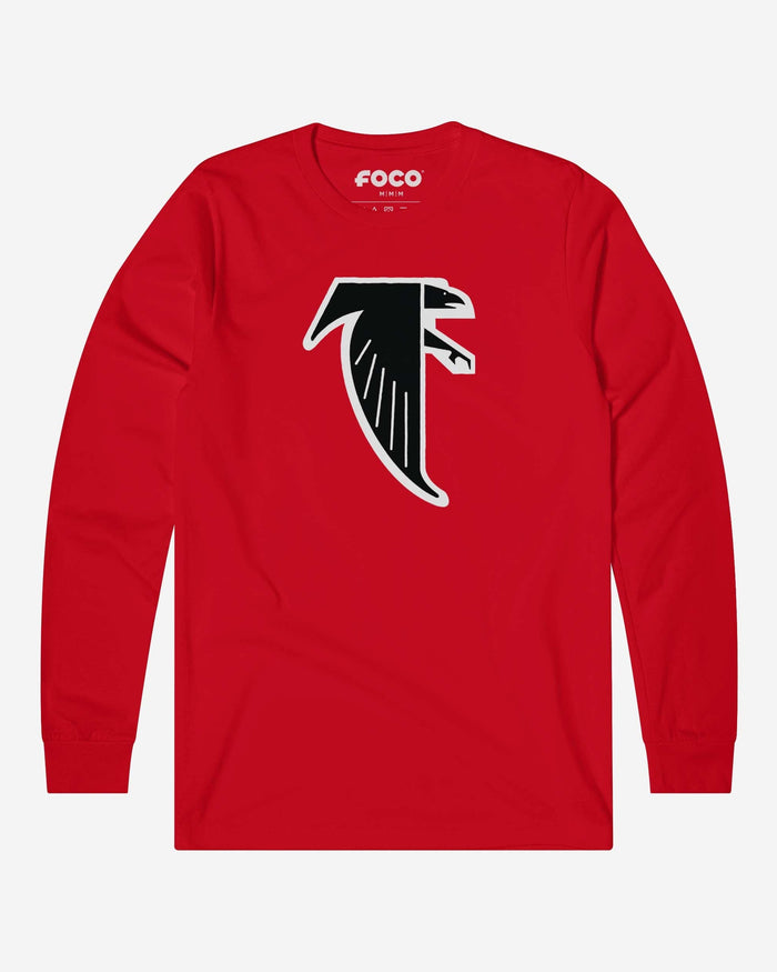 Atlanta Falcons 1990 Retro Logo Long Sleeve T-Shirt FOCO Red S - FOCO.com