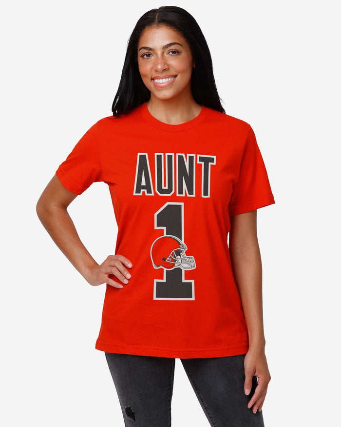 Cleveland Browns Number 1 Aunt T-Shirt FOCO - FOCO.com