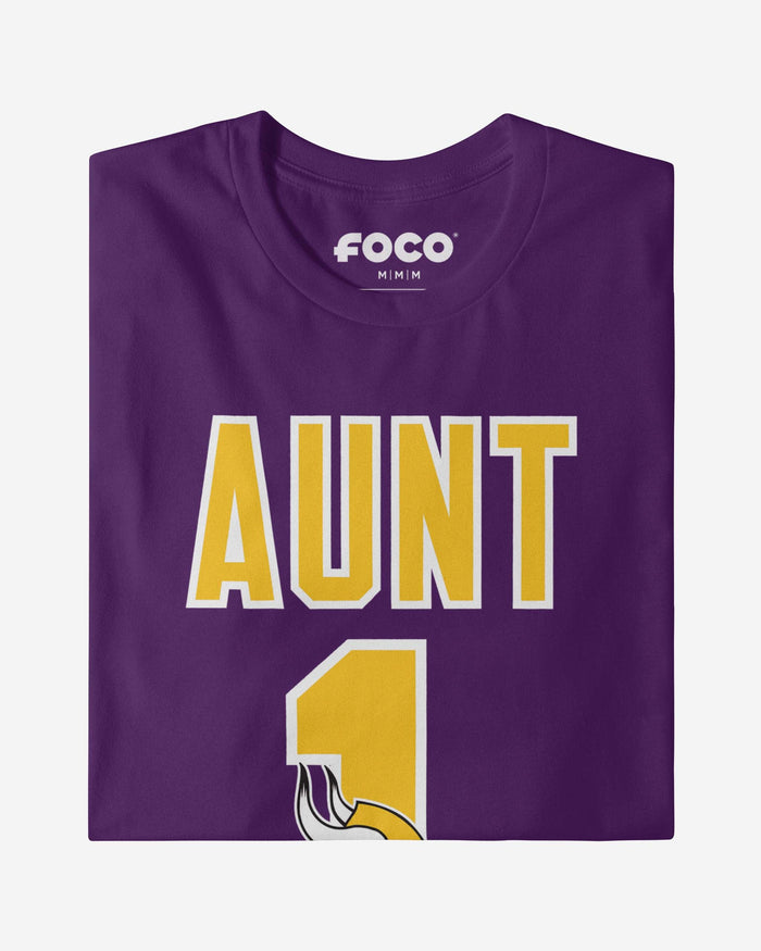 Minnesota Vikings Number 1 Aunt T-Shirt FOCO - FOCO.com