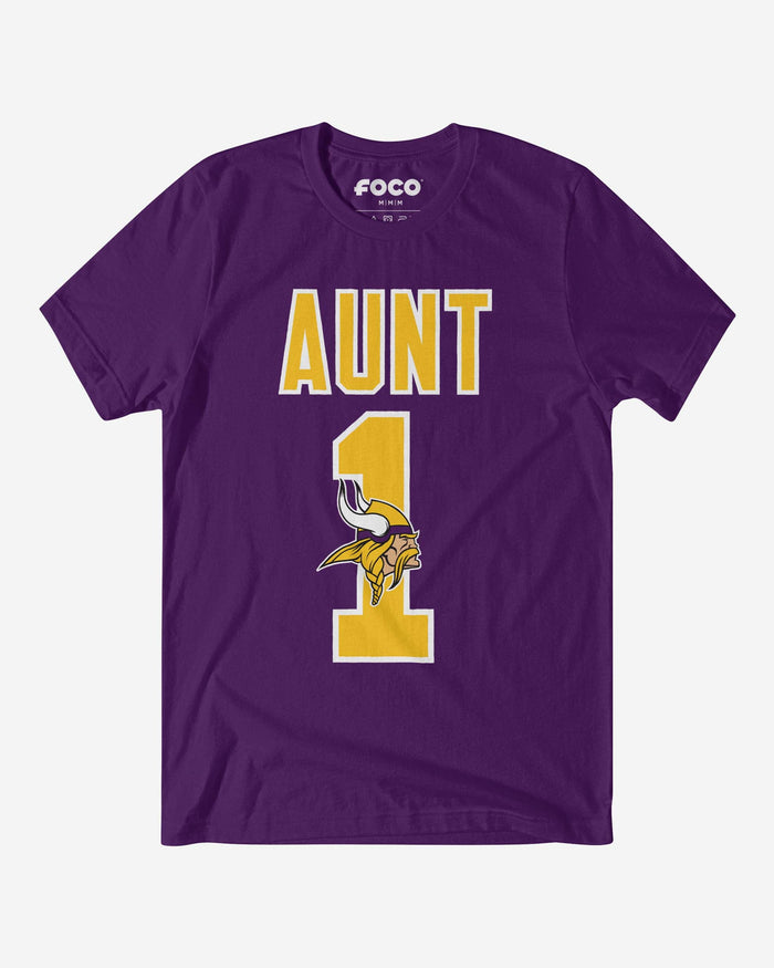 Minnesota Vikings Number 1 Aunt T-Shirt FOCO S - FOCO.com