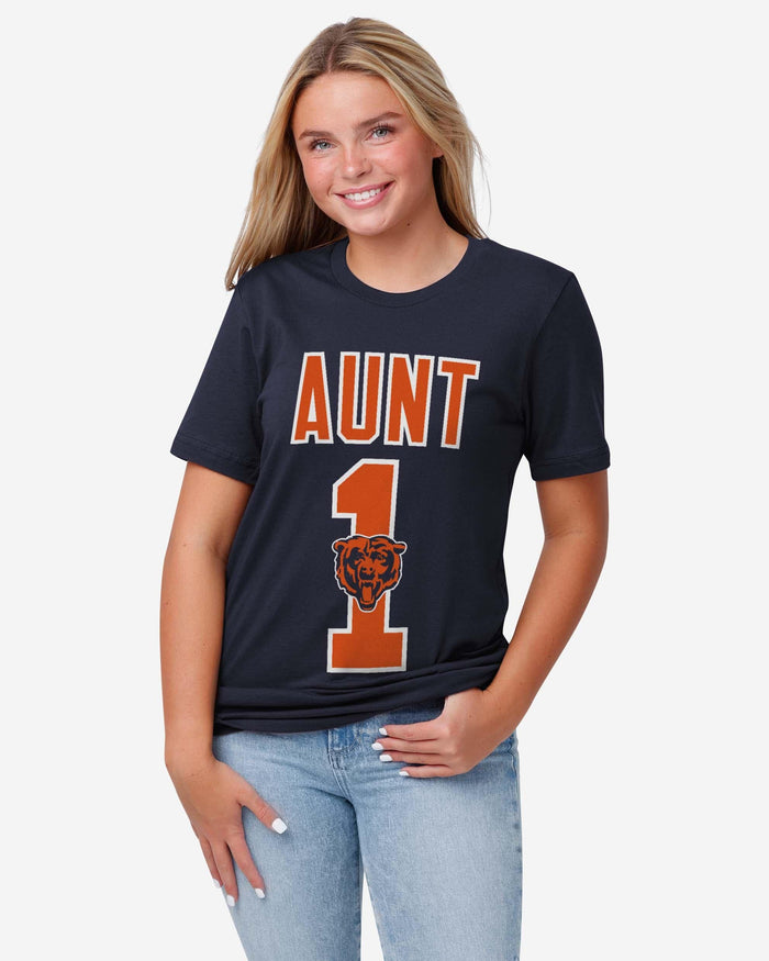 Chicago Bears Number 1 Aunt T-Shirt FOCO - FOCO.com