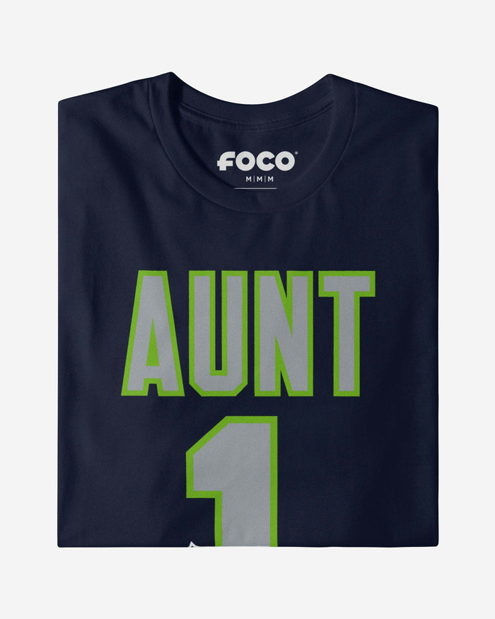 Seattle Seahawks Number 1 Aunt T-Shirt FOCO - FOCO.com