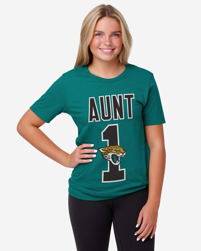 Jacksonville Jaguars Number 1 Aunt T-Shirt FOCO - FOCO.com