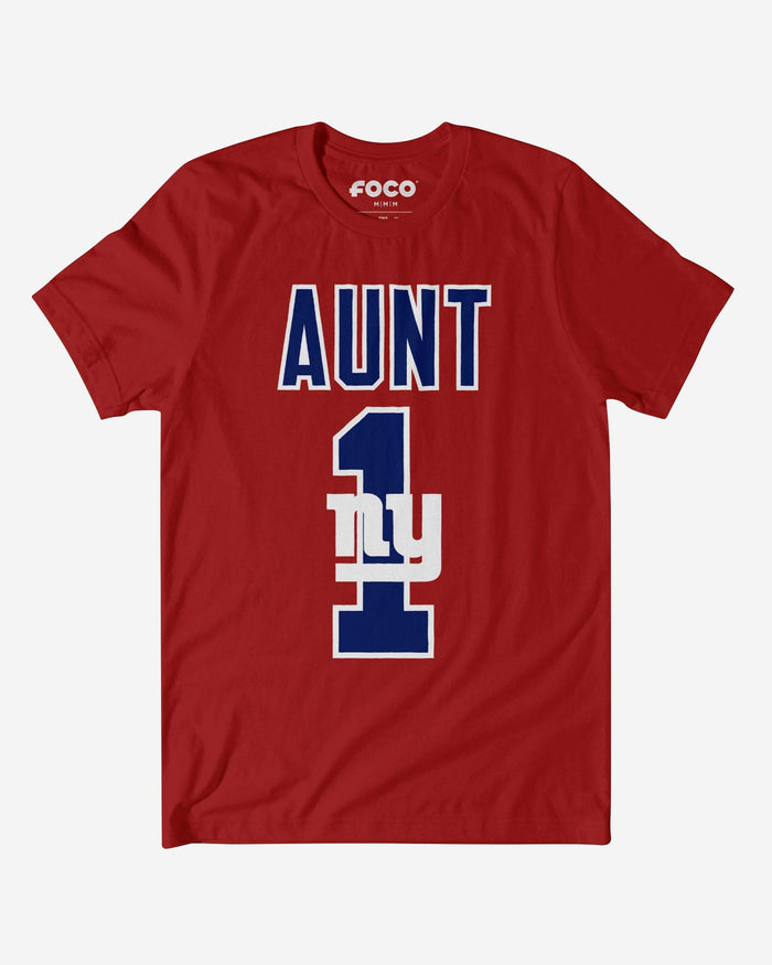 New York Giants Number 1 Aunt T-Shirt FOCO S - FOCO.com