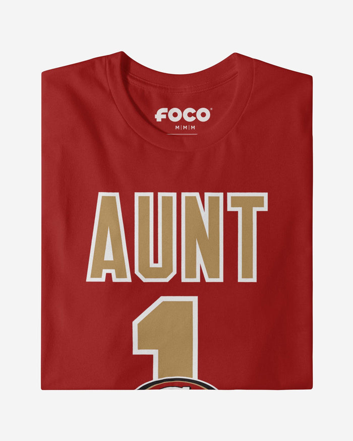 San Francisco 49ers Number 1 Aunt T-Shirt FOCO - FOCO.com