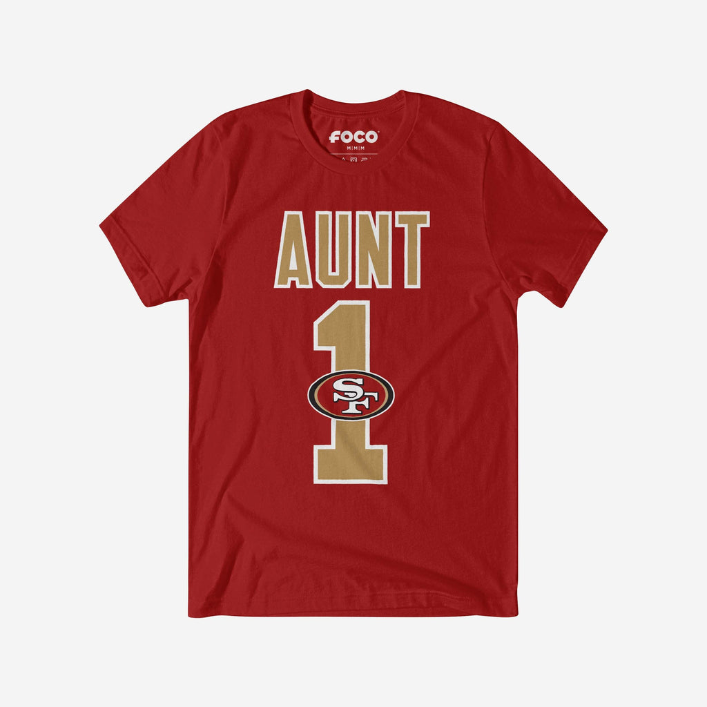 San Francisco 49ers Number 1 Aunt T-Shirt FOCO S - FOCO.com