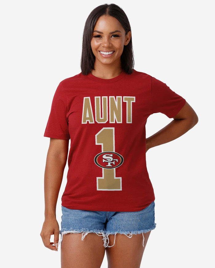 San Francisco 49ers Number 1 Aunt T-Shirt FOCO - FOCO.com