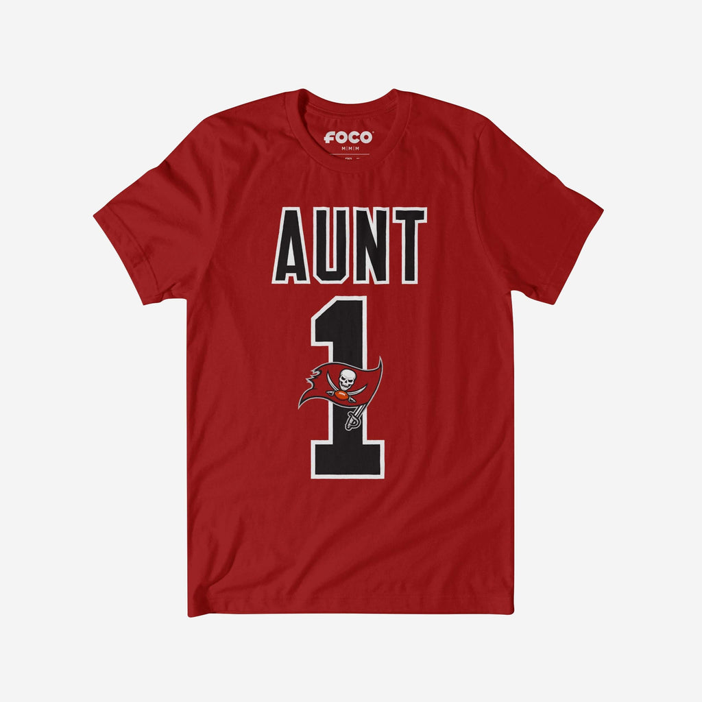 Tampa Bay Buccaneers Number 1 Aunt T-Shirt FOCO S - FOCO.com