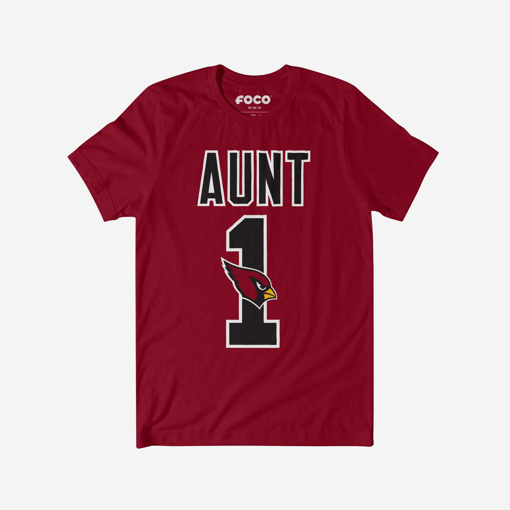 Arizona Cardinals Number 1 Aunt T-Shirt FOCO S - FOCO.com