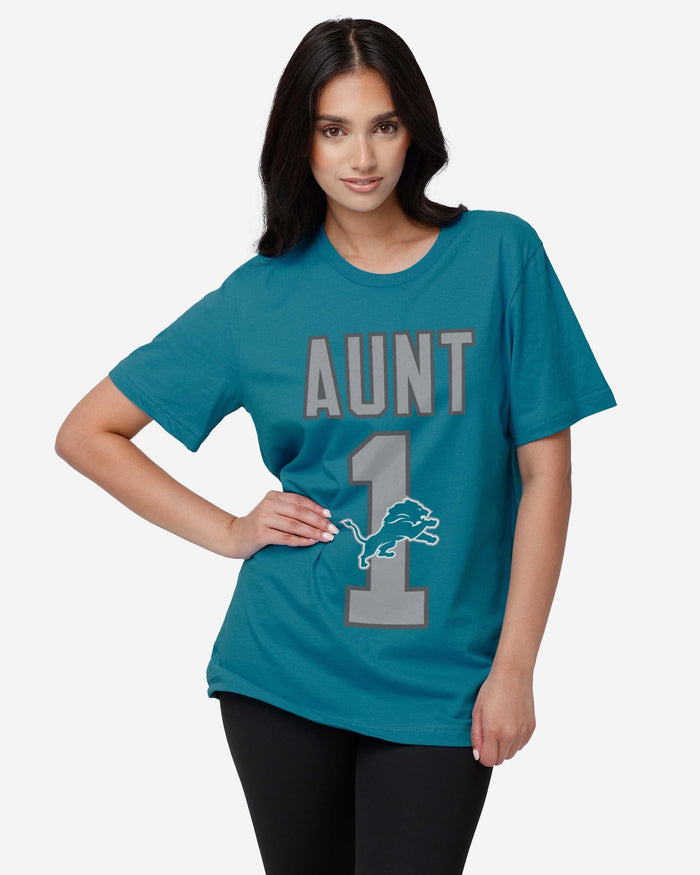 Detroit Lions Number 1 Aunt T-Shirt FOCO - FOCO.com