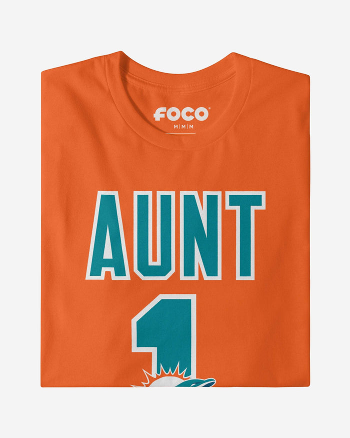 Miami Dolphins Number 1 Aunt T-Shirt FOCO - FOCO.com