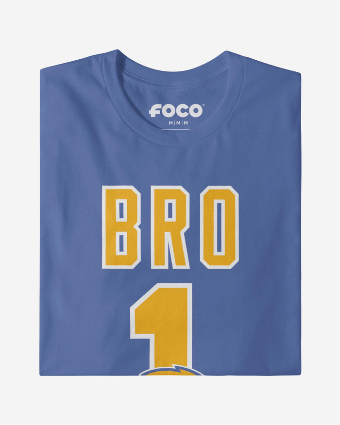 Los Angeles Chargers Number 1 Bro T-Shirt FOCO - FOCO.com