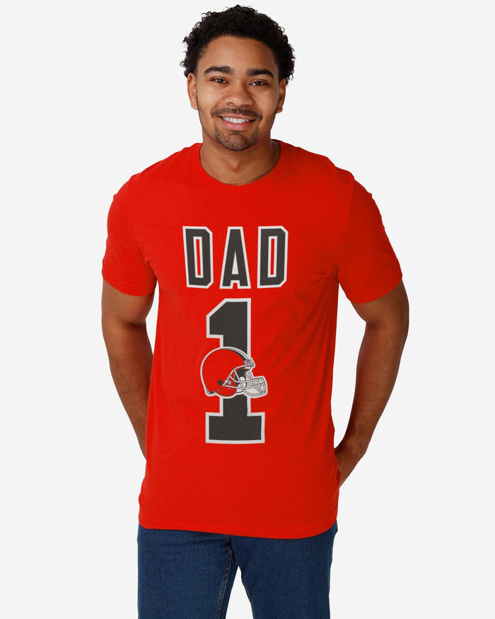 Cleveland Browns Number 1 Dad T-Shirt FOCO - FOCO.com