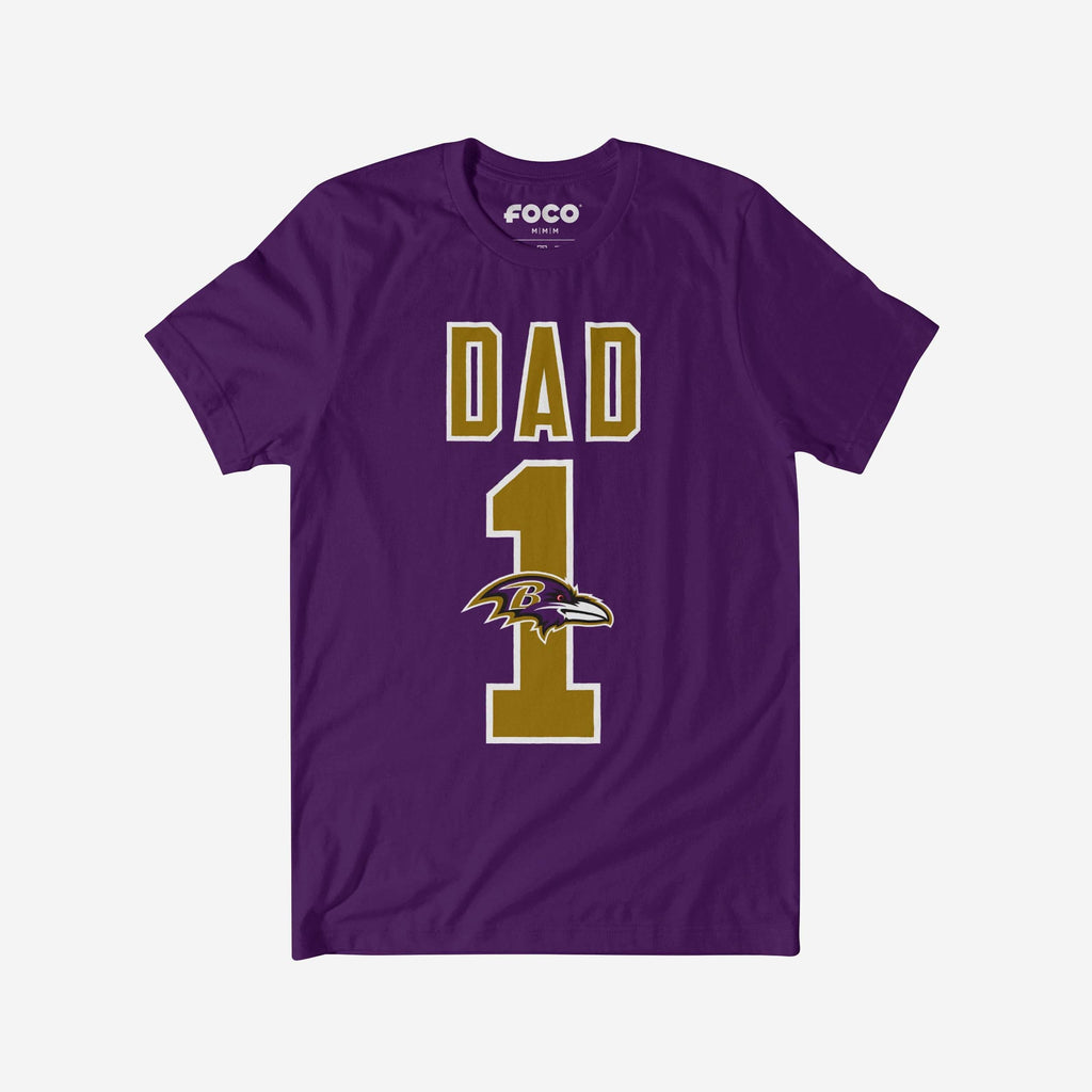 Baltimore Ravens Number 1 Dad T-Shirt FOCO S - FOCO.com