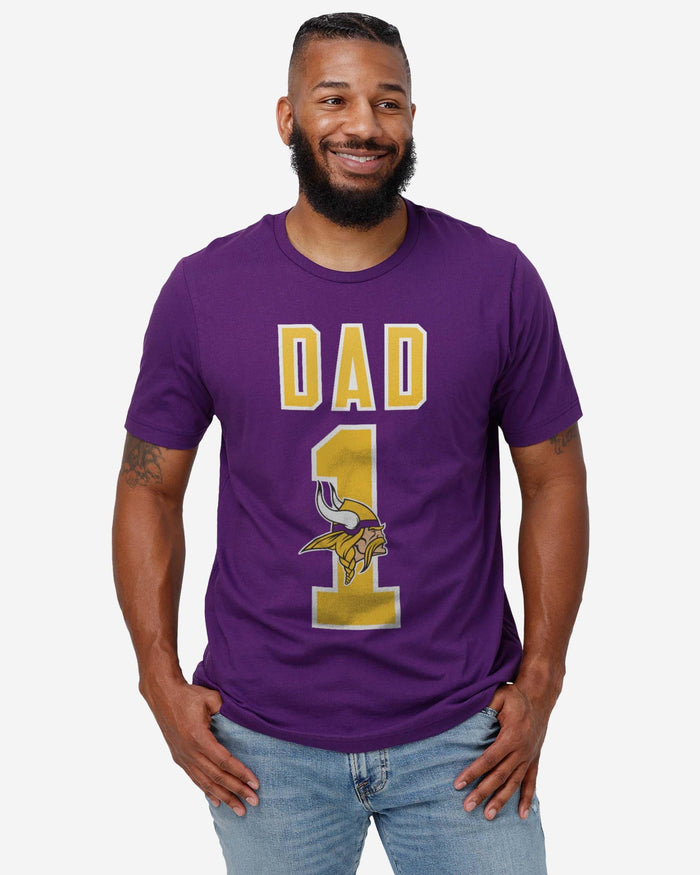 Minnesota Vikings Number 1 Dad T-Shirt FOCO - FOCO.com