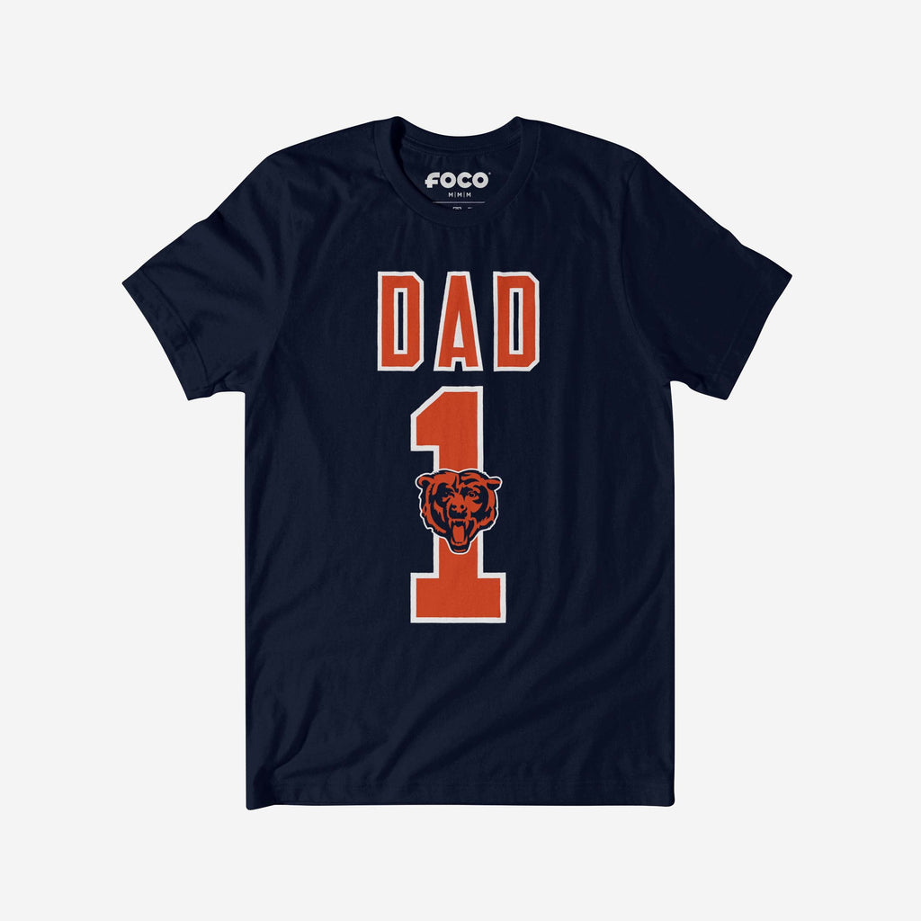 Chicago Bears Number 1 Dad T-Shirt FOCO S - FOCO.com