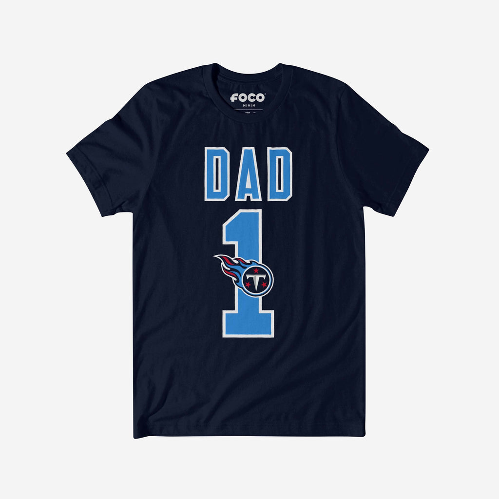 Tennessee Titans Number 1 Dad T-Shirt FOCO S - FOCO.com